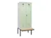 locker met bank,voor scheiding van kleding,HxBxD 2120x800x815mm,2vak