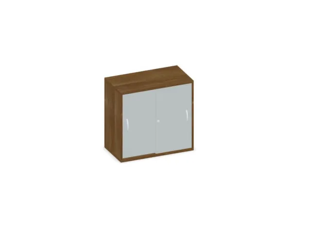 Schuifdeurkast 770x800x430mm Decor Romp Noten Decor Front Lichtgrijs