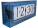 Horloge de table NeXtime 'Big Flip' 36x16,7x8,5cm acrylique bleu