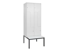 Z-garderobekast,HxBxD 2120x800x815mm,4vak,vak B 400mm,cil.-slot