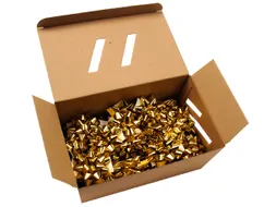 Rozetten metallic Kangaro 60mm goud 25 stuks in doos