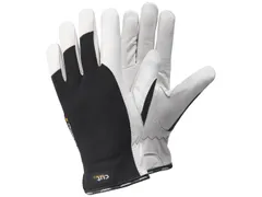 Tegera 815 snijbestendige lederen handschoenen, zwart/wit, maat 9, per