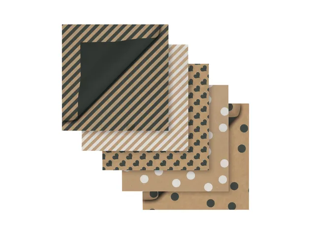 Cadeauzak Special Wrap 12x19cm kraft zwart en wit assorti à 1000 stuk