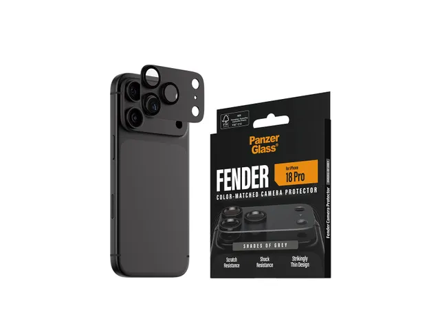 PanzerGlass Fender Camera Lens Protector Shades of Grey iPhone 18 P