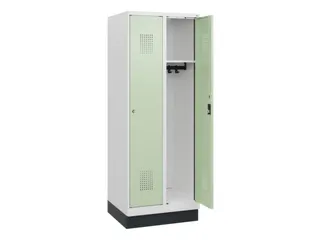 schoollocker,HxBxD 1630x600x500mm,2vak,vak B 300mm,cil.-slot,sokkel - 1