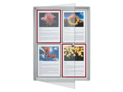 Infovitrine 4xa4 Whiteboard Voor Binnen Aluminium Frame Deur Acrylglas