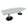 Vergadertafel Vatvorm Hxbxd 72x240x80/120cm Lichtgrijs Frame Ral9006