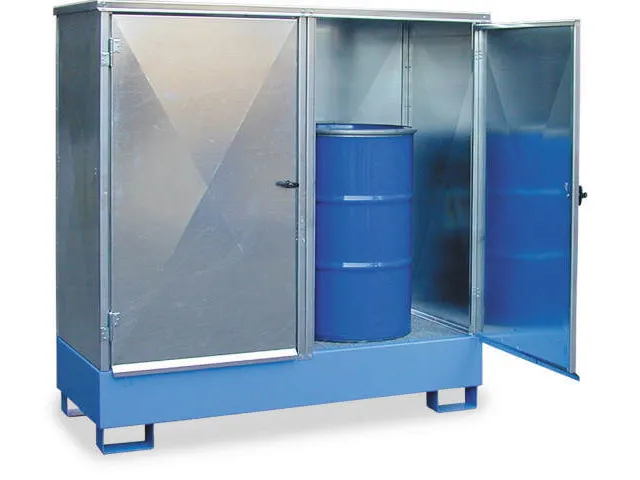 Vatenkast Staal Hxbxd 1720X1760X750Mm 2X200L Opvangvol. 220L