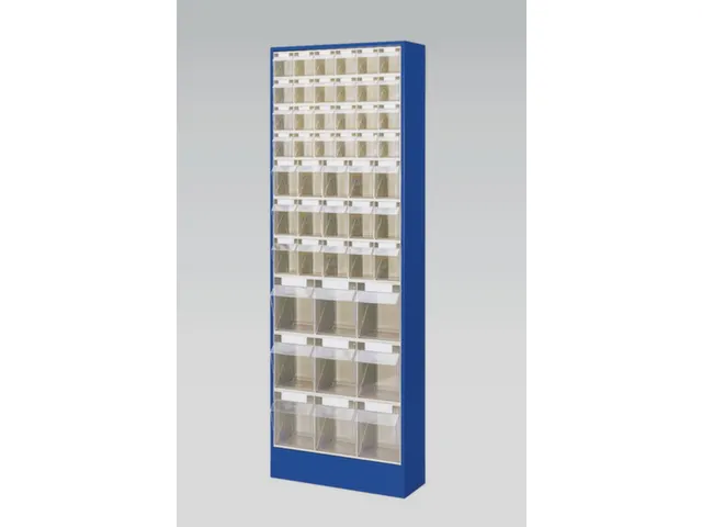 Bloc À Tiroirs Transparents 48Bacs Plastique Abs Corps Ral5010