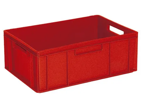 Euronorm Stapelkrat Pe 220x600x400mm 43liter Rood