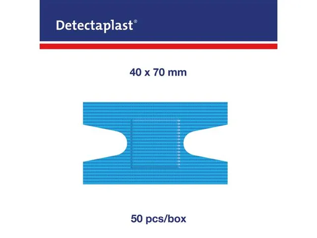 Detectaplast 8046 kneukelpleister waterafstotend elastisch blauw 50 st