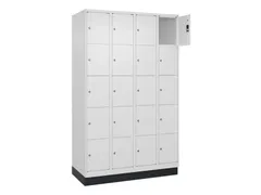 lockerkast,HxBxD 1950x1200x500mm,4x5vakken,vak B 300mm,cil.-slot