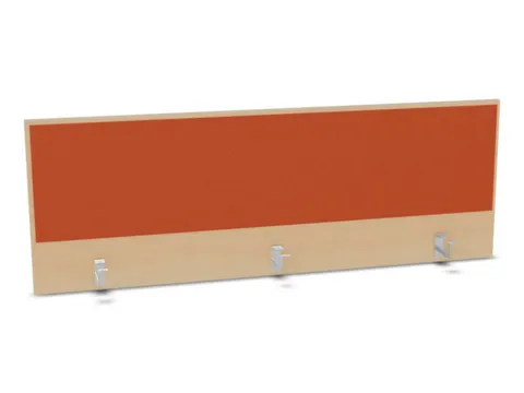 opzetpaneel,v. bureau,aanbouw achter,B 1600mm,NE-esdoorn,BN3012-oranje