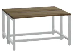 Omkleedbank Lxb 1000X740Mm Houten Latten Dubbelzijdig Lichtgrijs