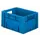 Euronorm Stapelkrat 210x400x300mm 17.5l Wanden/Bodem Gesloten Blauw