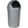 Roll Bulletbin 50 Liter Afvalbak Zilver Antraciet