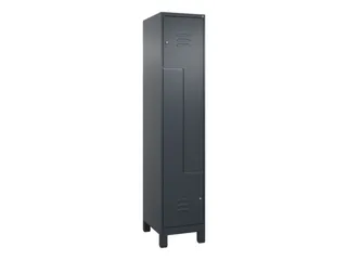 Z-garderobekast,HxBxD 1950x400x500mm,vak B 200/400mm,cil.-slot,voeten - 1