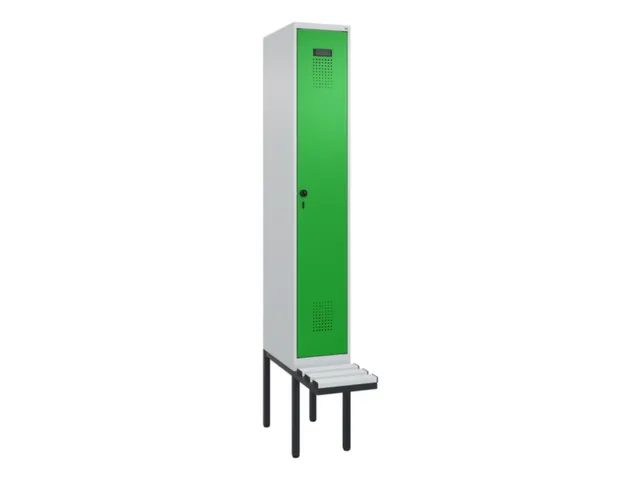 locker met bank,voor scheiding van kleding,HxBxD 2120x300x815mm,1vak