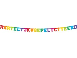 Letterslinger gefeliciteerd kleur 1.6m