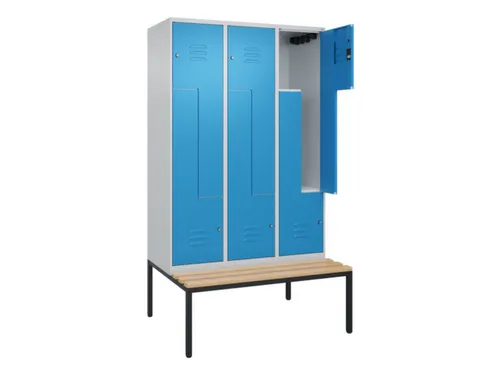 Z-garderobekast,HxBxD 2120x1200x815mm,6vak,vak B 400mm,cil.-slot