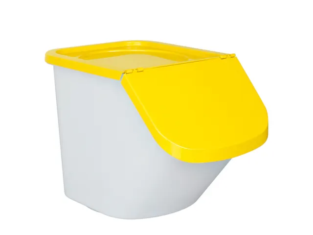 ingrediëntendispenser,HxBxD 450x430x610mm,40l,PP,bak/deksel wit/geel