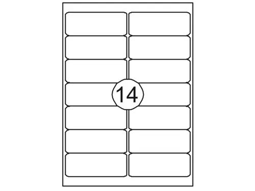 Etiket Rillstab 99.1x38.1mm Wit 1400 Stuks