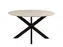 Vergadertafel Harper 130cm Rond Mango Naturel Spinpoot Zwart