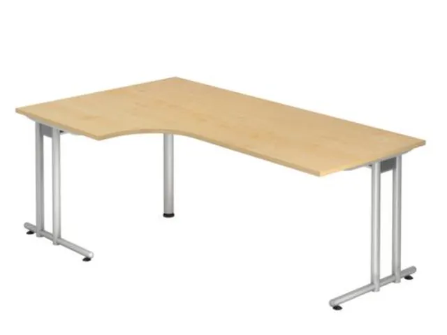 bureau d’angle HxlxP 720x2000x800/1200mm panneau érable creux à ga