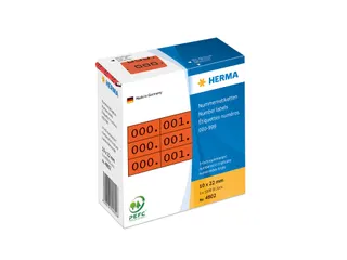 Herma 4802 Nummer Etiketten Rood - 1