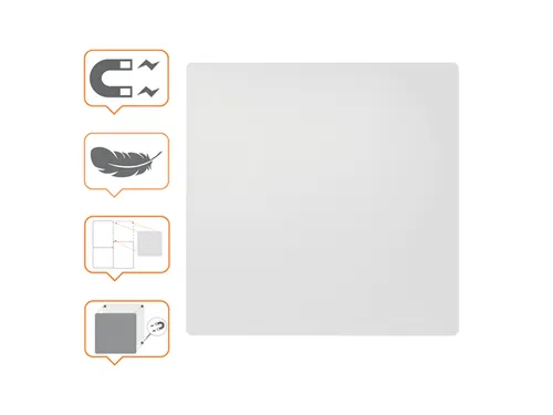 Whiteboard Nobo frameloos modulair 45x45cm
