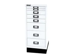 kantoor-ladekast HxBxD 670x279x380mm 8 laden romp verkeerswit staal