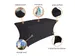 Housse extensible pour table rectangulaire noir