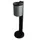 Staande asbak,H 825mm,staal,romp nieuw zilver