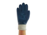 Handschoen Hycron 27-602 Katoen Nitril Blauw Wit Maat 9