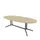vergadertafel,HxBxD 740x2400x1100mm,ovaal,V-vormonderstel donkergrijs