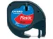 Labeltape Dymo Letratag 91203 plastic 12mm zwart op rood S0721630