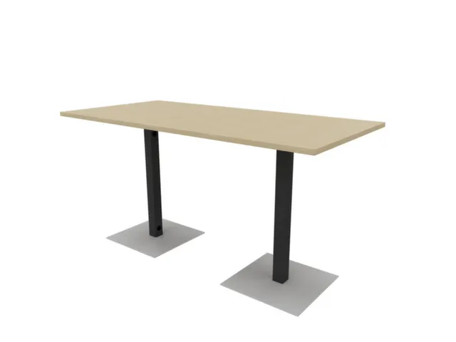 statafel,HxBxD 1070x2100x1000mm,hoekig,schotelvoet donkergrijs