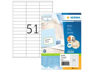 HERMA 4459 Premium etiketten A4 70x16,9mm Wit 5100 stuks - 1