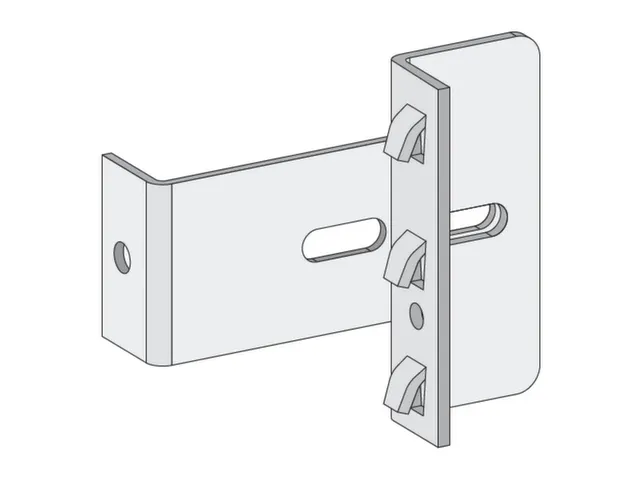 Muurverankering,V. Inhaakstelling,Verstelbaar,Lichtgrijs