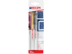 Edding Gelroller 2185 Goud En Zilver, Blister Met 2 Stuks