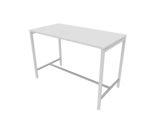 statafel,HxBxD 1070x1600x800mm,hoekig,met 4-voeten wit,blad wit