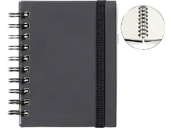 Notitieboek Quantore A6 spiraal zwart lijn Voordeelbundel