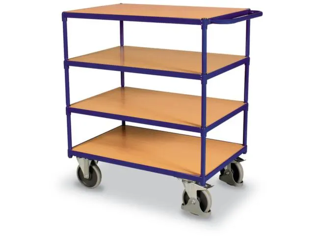 chariot à plateaux,force 500kg,4plateau(x),plateau Lxl 1200x800mm