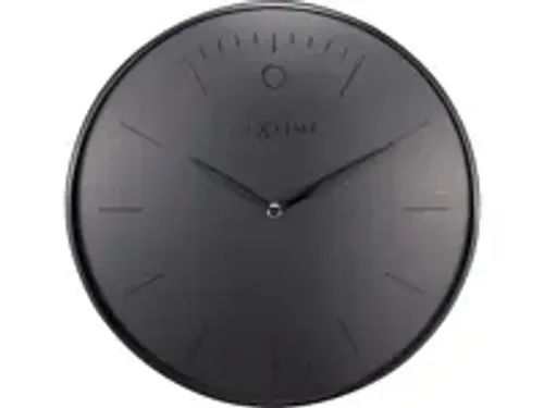 OUTLET Wandklok NeXtime Glamour Ø40cm metaal zwart streepaanduiding