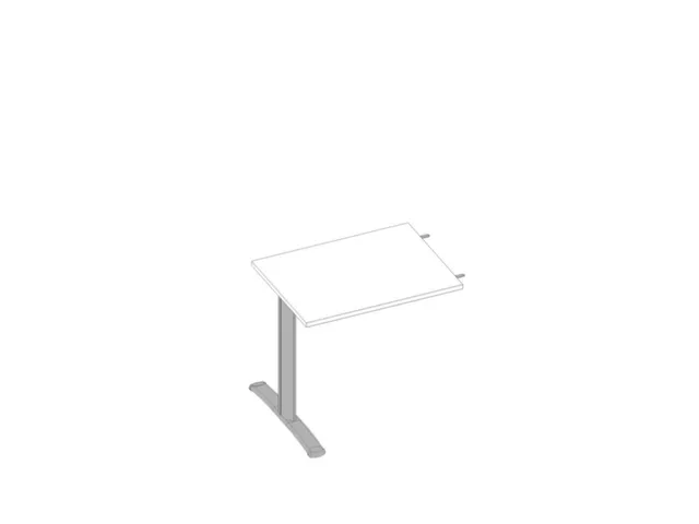 aanbouwtafel,i.h.v.,v. C-voet,HxBxD 730x800x600mm,blad wit