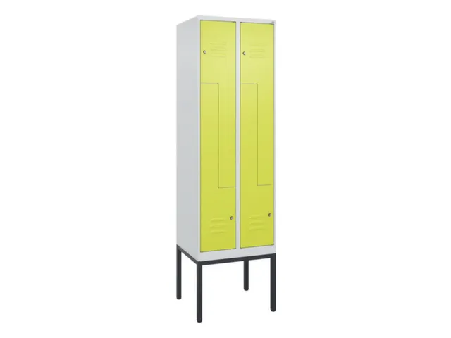 Z-garderobekast,HxBxD 2120x600x500mm,vak B 150/300mm,cil.-slot