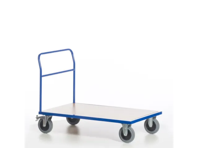 chariot avec barre de poussée force 500kg plateau Lxl 1200x800mm
