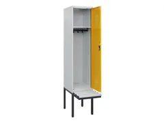 locker met bank,HxBxD 1950x400x815mm,1vak,vak B 400mm,cilinderslot