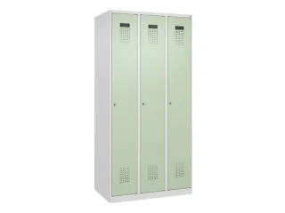 locker,HxBxD 1850x900x500mm,3vak,vak B 300mm,cil.-slot,staand op vloer - 3