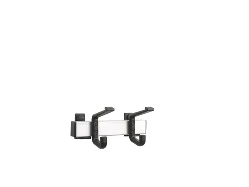 Wandkapstok L X D 200X 120Mm 2Haken Aluminium/zwart